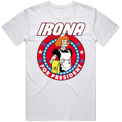 Irona For President Richie Rich Cartoon Comic Book Robot Maid Mens Cotton Tee T Shirt