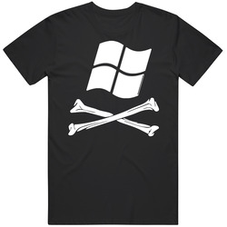 Windows Pirate Computer Mens Cotton Tee T Shirt