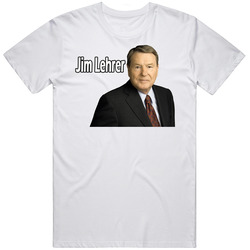 Jim Lehrer Mens Cotton Tee T Shirt