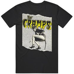 The Cramps 80s Punk Rock Band Cat Mens Cotton Tee T Shirt