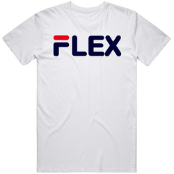 Flex Funny Fila Parody Logo Mens Cotton Tee T Shirt
