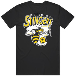 Pittsburgh Stingers Continental Indoor Soccer League Retro Team Logo Mens Cotton Tee T Shirt