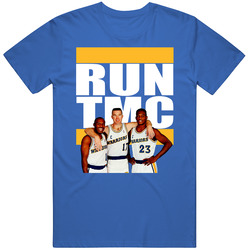Run Tmc Tim Hardaway Mitch Redmond Chris Mullin Golden State Basketball Fan Run Parody Mens Cotton Tee T Shirt