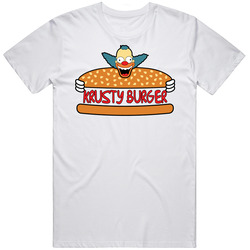 Krusty Burger Simpsons Mens Cotton Tee T Shirt