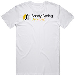 Sandy Spring Bancorp Inc Nasdaq Company Logo Employee Fan Mens Cotton Tee T Shirt