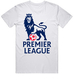 Premier League English Football League White Tee Fitted Mens Cotton Tee T Shirt