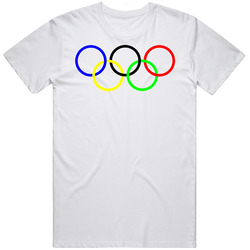 Olympic Rings Mens Cotton Tee T Shirt