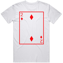 Two Of Diamonds Playing Card Funny Halloween Costume Mens Cotton Tee T Shirt