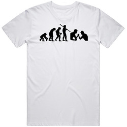 The Evolution Of Arm Wrestling Fun Sports Mens Cotton Tee T Shirt