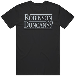 David Robinson Tim Duncan 1999 San Antonio Basketball Fan Mens Cotton Tee T Shirt