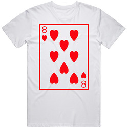 Eight Of Hearts Playing Card Funny Halloween Costume Mens Cotton Tee T Shirt