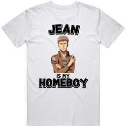 Jean Is My Homeboy Attack On Titan Anime Character Mens Cotton Tee T Shirt