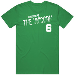 Kristaps Porzingis 6 The Unicorn Favorite Player Basketball Fan Mens Cotton Tee T Shirt