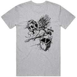 Jake In The Box Skull Guitar Rock Mens Cotton Tee T Shirt