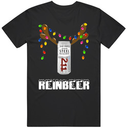 Steel Reserve Reinbeer Funny Beer Lager Fan Mens Cotton Tee T Shirt