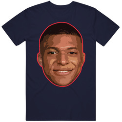 Kylian Mbappe Big Head Mens Cotton Tee T Shirt