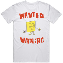 Wanted Maniac Spongebob Fan Wanted Mens Cotton Tee T Shirt