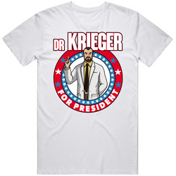 Dr Krieger For President Archer Adult Cartoon Character Campaign Parody Mens Cotton Tee T Shirt