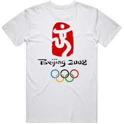 Beijing 2008 Summer Olympics Mens Cotton Tee T Shirt
