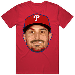 Zach Eflin Big Head Red Mens Cotton Tee T Shirt