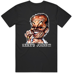 Jack Nicholson Heres Johnny Movie Actor Mens Cotton Tee T Shirt