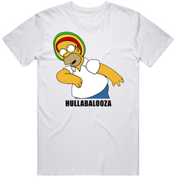 Homer Simpson Hullabalooza Rock Mens Cotton Tee T Shirt