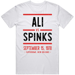 Ali Vs Spinks September 15 1978 Superdome New Orleans Boxing Mens Cotton Tee T Shirt