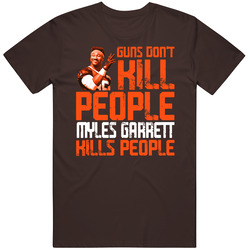 Guns Dont Kill Myles Garrett Kills People Cleveland Football Mens Cotton Tee T Shirt