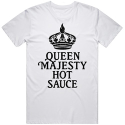 Queen Majesty Hot Sauce Logo Mens Cotton Tee T Shirt