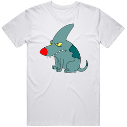 Eek The Cat Sharky The Sharkdog Retro 90s Animated Tv Show Fan Mens Cotton Tee T Shirt