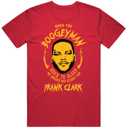 Boogeyman Checks For Frank Clark Kansas City Football Mens Cotton Tee T Shirt
