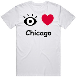Chicago I Love Chicago Custom Mens Cotton Tee T Shirt