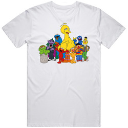 Sesame Street Group Classic Cartoon Mens Cotton Tee T Shirt