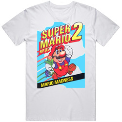 Super Mario Bros. 2 Nintendo Retro Mens Cotton Tee T Shirt