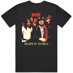 Ac Dc Highway To Hell Mens Cotton Tee T Shirt