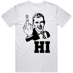 Funny Hi Cuss Bad Word Joke Mens Cotton Tee T Shirt