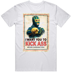 Kick-ass Superhero Super Hero Recruitment Parody  Movie Mens Cotton Tee T Shirt