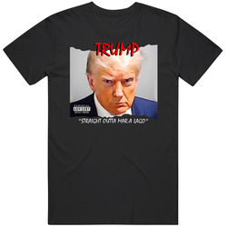 Trump Straight Outta Mar-a-lago Mugshot Mens Cotton Tee T Shirt