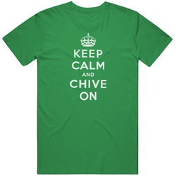 The Chive Keep Calm And Chive On Vintage Unisex Classic Mens Cotton Tee T Shirt