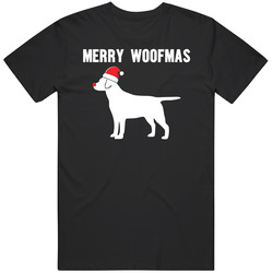 Merry Woofmas Funny Labrador Christmas Mens Cotton Tee T Shirt
