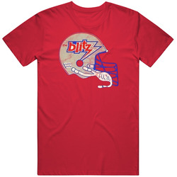 Chicago Blitz Usfl Football Fan Worn Look Mens Cotton Tee T Shirt