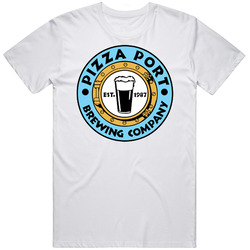 Pizza Port Brewing Company San Diego Restaurant Mens Cotton Tee T Shirt