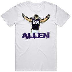 Jared Allen Minnesota Football Mens Cotton Tee T Shirt