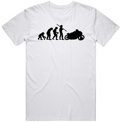 The Evolution Of Motorcycle Racing Fun Sports Mens Cotton Tee T Shirt