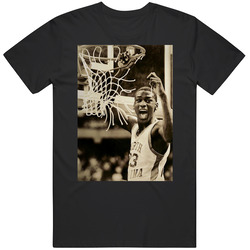 Michael Jordan North Carolina College Basketball Champion Cutting The New Mens Cotton Tee T Shirt