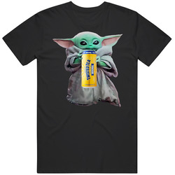 Baby Yoda The Child Mandalorian Twisted Tea Drink Mens Cotton Tee T Shirt