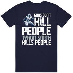 Guns Dont Kill Tyron Smith Kills People Dallas Football Mens Cotton Tee T Shirt