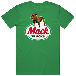 Mack Trucks, T-shirt, 18-wheeler, Trucker, Bulldog, Retro, Logo Unisex Vintage Irish Green Mens Cotton Tee T Shirt