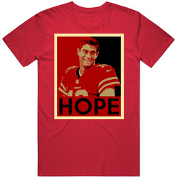 Jimmy Garoppolo Hope Poster San Francisco Football Player Fan Mens Cotton Tee T Shirt