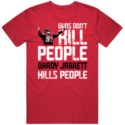 Grady Jarrett Guns Dont Kill Atlanta Football Fan Mens Cotton Tee T Shirt
